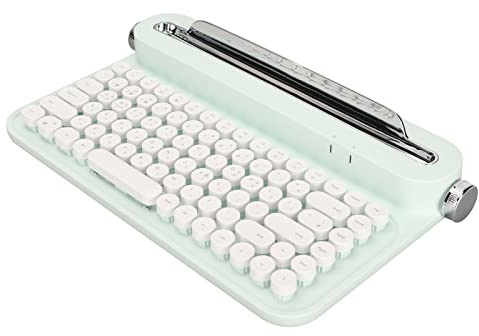 VBESTLIFE Retro Drahtlose Tastatur, Tragbare 86 Tasten Retro Bluetooth Gaming Tastatur, Schreibmaschine PC-Tastatur, mit Integriertem Ständer, für Gewinn, für Android, für