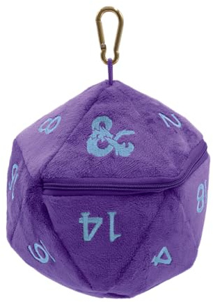 Ultra Pro - Dungeons & Dragons - D20 Plush Dice Bag - Phandelver Campaign - Royal Purple and Sky Blue