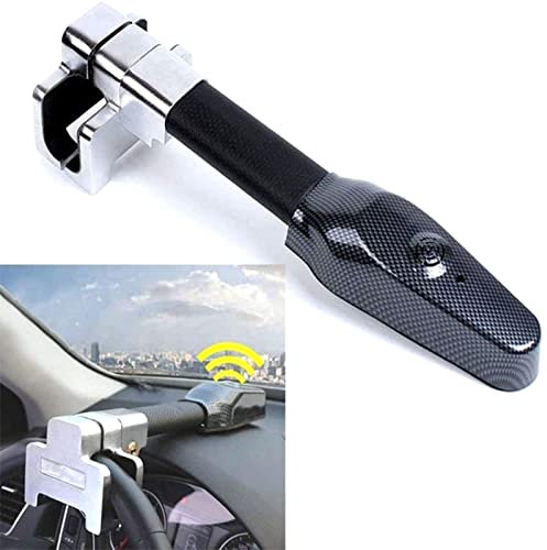 Lenkradschloss mit Alarm, Universal-Auto-Lenkradschloss 130 dB Alarm, verstellbares Fahrzeug-Diebstahlsicherungsschloss mit Schlüsseln, Diebstahlsicherung, für Auto, Van, Wohnwagen