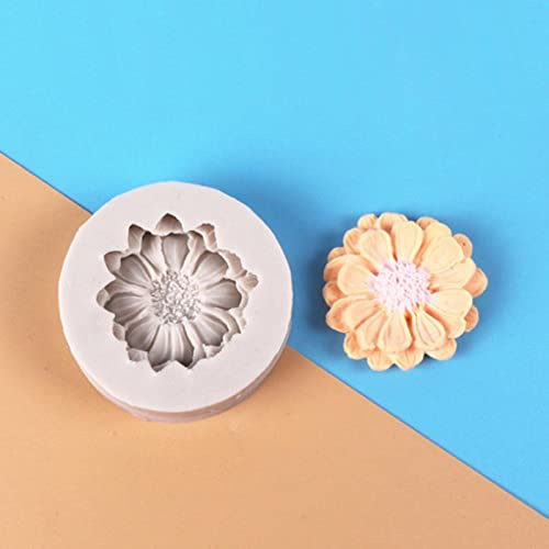 Fondant-Silikonform, 8 x 8 cm, Gänseblümchen, wilde Chrysanthemen, Blume, Silikonform, für Schokolade, Cupcakes, Backen, Fondant, Kuchendekoration, Werkzeug, Stil 7
