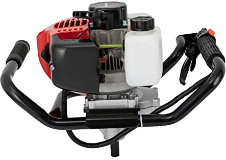 Petrol Earth Auger 52cc 2 Stroke Digging Machine Auger Post Hole Digger Gas Powered Earth Gas Power Post Hole Digger Petrol Spiral Digger for Planting Trees and Fence, NO Drill Bit