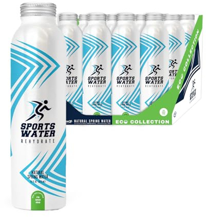 Pulse+ Sports Natural Spring Water - Natural, Filtered Spring Water - BPA-Free, Aluminum Recyclable Bottles - 12 Pack