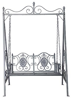 HTI living Nostalgische Gartenschaukel aus Metall Valentine Garden Hollywoodschaukel