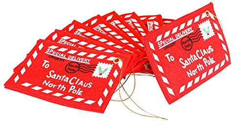 KOMBIUDA 10stücke Rote Weihnachtsbaum Umschlag Aus Vliesstoff Für Festliche Dekoration Geschenktüten Für Süßigkeiten Und Weihnachtskarten Für Weihnachten Und Feiertagsfeiern