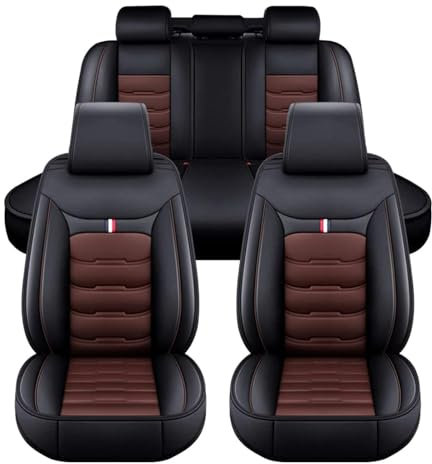 Autositzbezüge Set für VW Golf 4 Golf 4 Sport Golf 5 Golf 6 Golf 6, Leder Auto-Sitzbezug 5 Sitzer Schonbezüge Sitzschoner, Auto-Schonbezüge Vorne Hinten Wasserdicht Sitzauflage