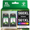 GREENSKY 560 561 Patronen XL Ersatz für Canon Druckerpatronen 560 561 XL PG560XL CL-561XL für Canon Pixma TS5350i Patronen TS5350 TS7450 TS7451 TS7450i TS5351 TS5351i TS5351a TS5352 (1Schwarz, 1Farbe)