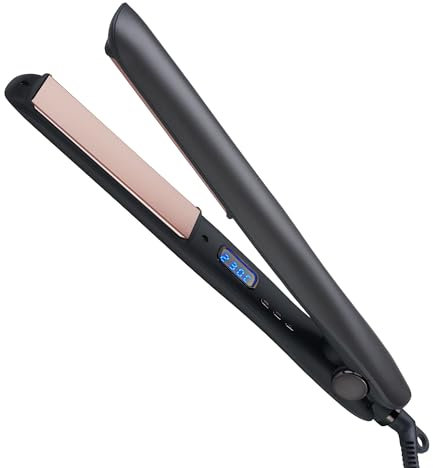 Hair Straighteners for Women,3cm Ceramic Plate 100℃ to 230℃ Inside Temp Button LED Digital Display Hair Straightener 2m 360 ° Swivel Cord for Thick Long Short Medium Hair