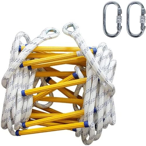 Fire Escape Ladders 5-50 Meters Fire Escape Ladder Anti-skid Rescue Rope Emergency Work Safety Response Self-rescue Lifesaving Rock Climbing Escape,25m/82ft