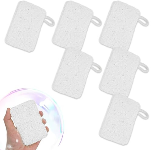 GGUFAY Éponges à Vaisselle Naturelles, 6 pcs Eponge Loofah, Éponge Luffa Organique, Éponge de Cuisine Luffa, Éponges de Cuisine en Luffa Naturel, Biodégradable et Écologique