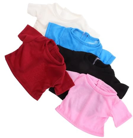 Milisten Puppenkleidung Outfits T-Shirts für Puppen Puppen-T-Shirts für Puppen-T-Shirts für Mädchen Anziehpuppen-T-Shirts Kleidung zur Puppendekoration süßes Puppen-T-Shirt Stoff