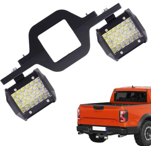 Generico Fari Supplementari - Luci LED Retromarcia Barra per Auto - Faretto Impermeabile con Supporti per Gancio Traino Auto per Pickup e Barca