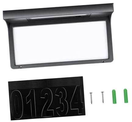 SOIMISS Lampe Solaire Numéro Maison Extérieur LED Étanche Abs et PC Éclairage de Plaque Dadresse pour Jardin Porche Visibilité Nocturne Améliorée