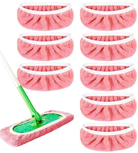 10 Piezas Paños Recambio de Microfibra, Recambios de mopa Lavables y Reutilizables, Recambio Mopa Lavable,Paños Limpieza Suelo para Limpiar, para Suelos de Madera, Cerámica