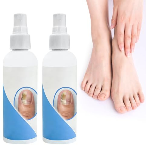 Toivize 2pcs Sprays para Pies, Spray Antifúngico Uñas y Pies, Spray contra la Micosis de Uñas, Cuidado de los Pies, Hidrata y Protege Piel y Uñas, Sprays de Pedicura para Uso Diario, 100ml*2