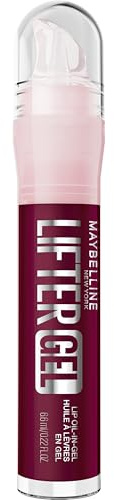 Maybelline New York Brillo de Labios Lifter Gel, Brillo Cristalino, Labios Jugosos, Suaves e Hidratados, Con Ácido Hialurónico, Fórmula de Aceite en Gel, Perfumado, Tono: 008 Berry Twist, 6,6 ml
