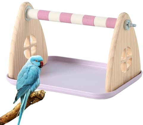 Fågelstativ – undulataktivitet | tillbehör för lekplats Conure, interaktiv voljärsats, nagelklippningshängare, inomhusträningsplattform, träningszon för C