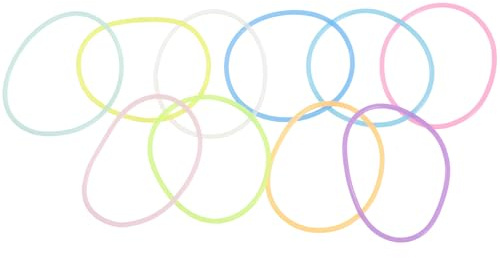STOBAZA 50 Pezzi Braccialetti in Silicone Colorato Non Irritante e Resistenti, per Feste di Matrimonio e Compleanno, come Regali e Accessori per Chioma