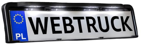 Web Truck Support de Plaque d'immatriculation avec rétroéclairage LED 12V/24V Universel, éclairage de Plaque d'immatriculation pour remorques et Semi-remorques