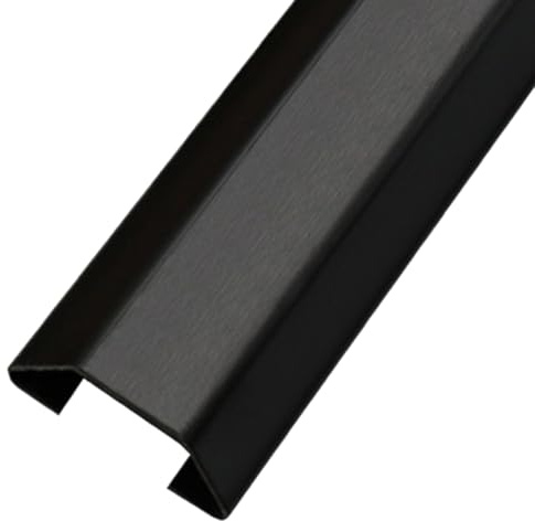 Passe Cable Sol Goulotte Passe Cable en Acier Inoxydable Épais, 100 cm de Longueur, pour Câbles D'alimentation Audio Vidéo et Rallonges(Black,100x3x1.2cm/39x1x0.5in)
