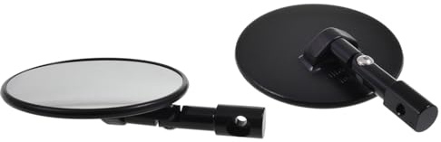 Shin Yo Spiegel Lenkerende Inhalt 1 paar schwarz 301-078 4054783039951 | Für 1 Zoll (25,4 mm) und 7/8 Zoll Lenker, Glas 94 mm, Kopf 99,5 mm, M6 Befestigungsloch, Kunststoff, 2 Stück, links/rechts