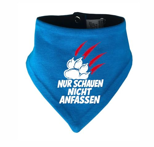 Hunde Wende- Halstuch Multicolor (Fb: Atoll-Navy) (Gr.3 - HU 36-42 cm) Nur schauen Nicht anfassen