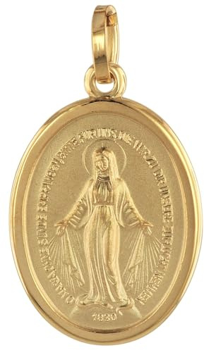 trendor Milagrosa Anhänger Gold 750 (18 Karat) 18 mm 75311 | zauberhafter Echtgold Anhänger für Damen und Herren, Abbild der Mutter Jesu, Goldschmuck, Madonna,