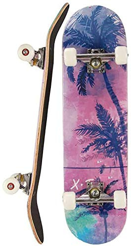 SLRMKK 9 Layer Maple Wood Concave Skateboard Komplette Skateboards, Skateboard, 31 Zoll Pro Skateboard für Jungen/Mädchen/Kinder/Jugendliche/Erwachsene, Skateboard für Anfänger -