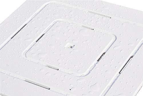 CASTELMERLINO 127.04 Pedana Doccia Colore Bianco Avana in Compensato Marino di Okumè cm 60 x 60 per Piatti Doccia cm 80 x 80