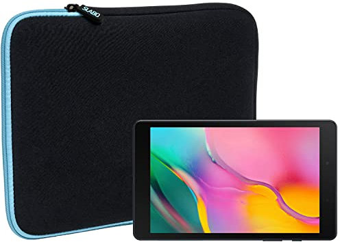 Slabo Tablet Tasche Schutzhülle für Samsung Galaxy Tab A 8.0 (2019) T290 WiFi Hülle Etui Case Phablet aus Neopren – TÜRKIS/SCHWARZ