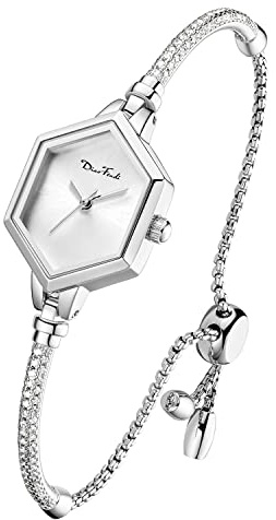 Petite Gold Bracelet Watch for Women, Hexagonal Diamond Analog Watch