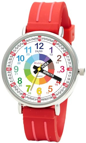 Kiddus Reloj Educativo Infantil para Niño y Niña a Partir de 5 Años, Reloj Analógico para Aprender la Hora, Mecanismo Japonés