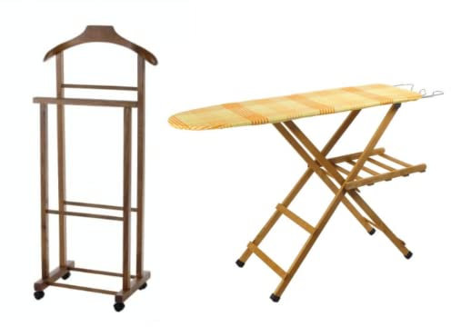 Lot de 1 planche à repasser + 1 porteur de noix, bois de hêtre, servo muet et planche à repasser