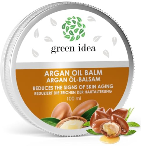 Green idea - ARGANÖL SHEABUTTER BODY BUTTER 100 ML mit Süßmandelöl - für trockene Haut - Körpercreme -Handcreme - Handpflege für trockene bis sehr trockene Hände - Schutzbalsam