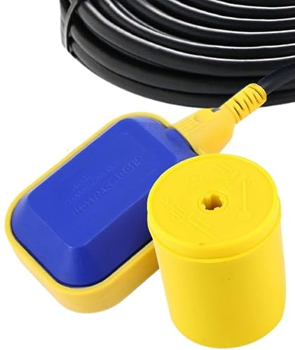 Interrupteur à flotteur 1 pc avec câble 5m | Pour pompe submersible, contrôle automatique du niveau d'eau, régulation de liquide.