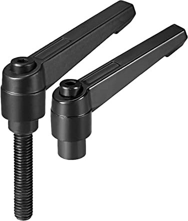 QUARKZMAN 3 Pièces M8 Poignée Réglable Serrage Levier Filetage Pousser Bouton Cliquet Fileté Goujon & 3pcs 40mm avec Mâle
