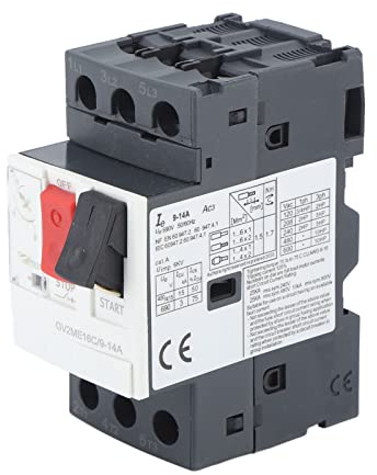 Disjoncteur Moteur AC690V Protection contre les Courts-circuits contre les Surcharges Disjoncteur de Protection Moteur avec Montage sur Rail de Guidage de 35 Mm (GV2-ME16C 9-14A)