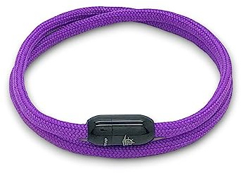 arana's - Pulsera nautica mujer - Pulsera para hombre de cuerda nylon hecha a mano - Cierre magnetico - Pulsera paracord - Pulsera surfista - Pulseras verano - Brazalete unisex (16cm, Morada)