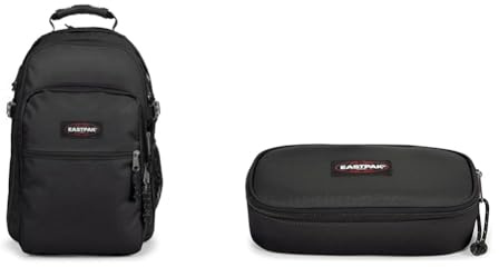 EASTPAK Tutor Rucksack, 48 cm, 39 L, Black (Schwarz) & Oval XL Single Federmäppchen, 22 cm, Schwarz (Black)