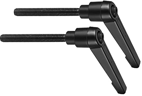 CoCud 2Stk Klemmhebel Griffe M6 x 40mm Stecker Gewinde Einstellbar Schwarz | Bolzen Knöpfe, Schnellspanner, Verriegelung, Drehend, Für Drehmaschinen
