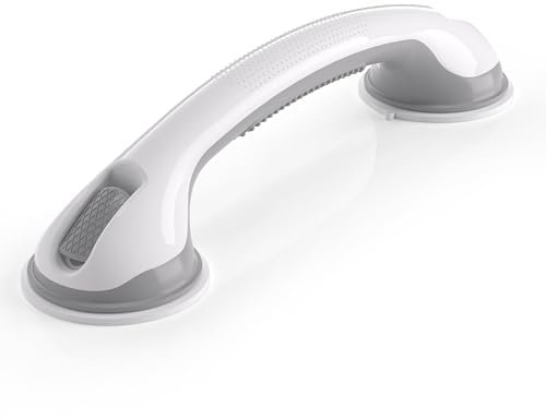 Haltegriff Duschgriff 42 cm lang Badewannengriff ohne Bohren rutschfest Duschstange WC Badezimmer Küche Fenster Aufstehhilfe Sauggriff für Kinder eingeschränkte Personen ältere Menschen (Lang 42 cm)