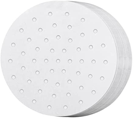 IMIKEYA 200pcs Non-Stick Baking Papers for Air Fryer Perforated Food Baking Mats Greaseproof Parchment for Oven Microwave for