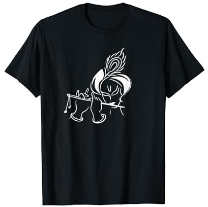 Krishna avec flûte et plume de paon T-Shirt