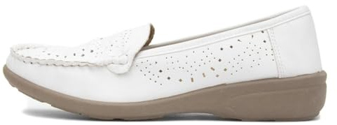 Softlites Doreen Womens White Casual Loafer - Size 6 UK - White