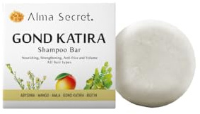 Champú Sólido GOND KATIRA BAR Fortalecedor Hidratante Anti-Frizz, ChampU Método Curly, Champu Sin Sulfatos ni Parabenos ni Siliconas, Todo Tipo de Cabellos, Champu Orgánico 85g