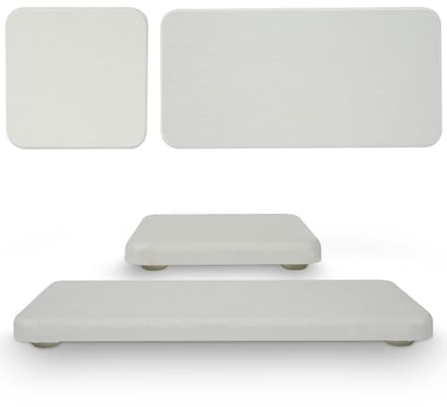 Juego de 4 alfombrillas absorbentes de agua para secar la tierra. 2 cuencos grandes y 2 pequeños con almohadilla antideslizante, papel de lija. Ideal para mostrador de cocina, bajo plantas, baño,
