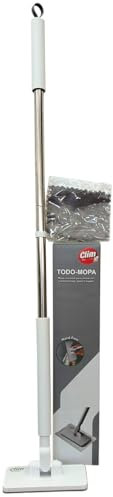 Clim Profesional Mini Mopa Multifunción con Clip, Sin Recambios, Mango de Acero Inoxidable, para Limpieza de Paredes, Azulejos, Muebles y Cristales
