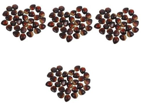 Zerodeko 4 Sätze Schaumkastanie Lebensechte Kastanien Kastanien-tischstreuung Künstliches Kastanienmodell Lebensechte Nussdekoration Künstliche Nüsse Für Zu Hause Coffee 30 Stück * 4