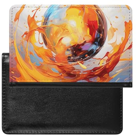 Reisepasshülle, bunte Kugeln, bedruckt, Reisepasshülle, PU-Passhülle, Unisex, bunte Kugeln, 14 x 9 cm, Bunte Kugeln, 5.8*3.9 IN