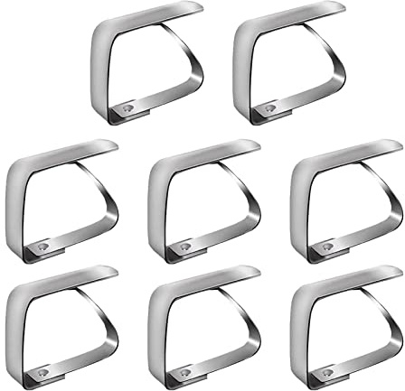 Clip per Tovaglie in Metallo - Morsetti da Tavolo in Acciaio Inossidabile, Clip Decorative per Tovaglie | Clip per Copertura Del Tavolo, Migliori Clip Multifunzionale per Tovaglia, Clip per