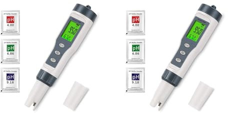 Gvvsjgdbis 2 x PH-Metri Numerico 3 in 1 per Acqua, TDS/PH/Metri di Temperatura, Tester Acqua per Acqua Potabile, Piscina, Coltura